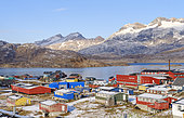 Town Tasiilaq (formerly called Ammassalik), the biggest town in East Greenland. America, Greenland,Tasiilaq, danish territory