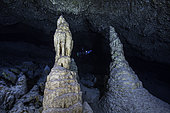 Stalagmites, Underwater cave, Mayotte