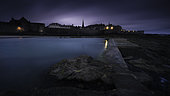 Cloudy sky at dawn in Saint-Malo, Ille-et-Vilaine, Brittany, France