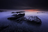 Dusk on the Pointe de Penvins, Morbihan, Brittany, France
