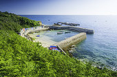 Port Racine in Saint-Martin Cove, Saint-Germain-des-Vaux, Cotentin Peninsula, Manche, Normandy, France
