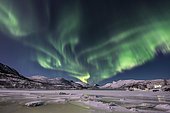 Northern lights over the Senja Island, Troms, Norway, Europe