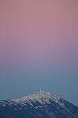 Sunrise on the Mont Ventoux from the mountain of Lure, Alpes de Haute Provence, France