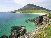 Isle of Harris, part of the island Lewis and Harris in the Outer Hebrides of Scotland. The coast near Northton. Europe, Scotland, July