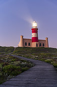 Image Number A1RT48356. Evening view of Cape Agulhas Lighthouse, located at the southernmost point of Africa and lies at 20 degrees east. Popular tourist destination.