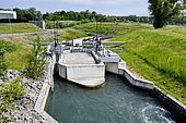 Fish ladder on the Rhine, Kembs hydroelectric power station, Haut-Rhin, France