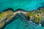 M'tsamboro peninsula. Aerial view of the southern tip of M'Tsamboro islet, Mayotte