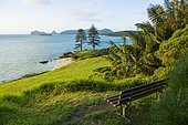 Beach on a golf course overlooking Lord Howe Island, New South Wales, Australia, Oceania