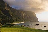 Mount Lidgbird and Mount Gower in the evening light, Lord Howe Island, New South Wales, Australia, Oceania