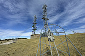 Telecommunication antennas near the summit of Mont Aigoual. Cévennes National Park, Gard/Lozère, France