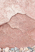 Pink granite, Brehat, Cotes-d'Armor, France