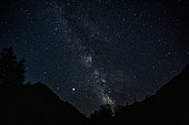 Starry sky near Bayasse, Mercantour National Park, Alpes de Haute Provence