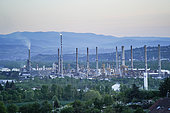Feyzin refinery seen from the Darnaise district in the Minguettes suburb of Venissieux, near Lyon, France