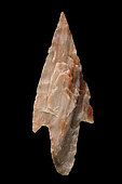 Arrowhead with peduncle in cut stone. Neolithic period. North Africa. 3,6 cm.