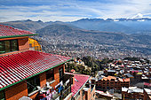 La Paz, between 3500 and 4000 m of altitude, administrative capital of Bolivia.