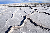 Salt formations on the Uyuni salar. Bolivia.