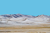Paysage collinéen, Steppe, Est de la Mongolie, Mongolie