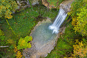 Moulinet du Saut waterfall, Conte, Jura, France