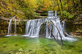 Pissevieille waterfall, La Rixouse, Jura, France