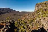 The Piton de la Fournaise volcano enclosure, Sainte-Rose, Saint-Philippe, Reunion Island, France