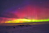 Aurora borealis, Cape Sawainson, north-east coast of Greenland