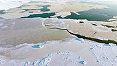 Dark pack ice: poor quality pack ice that is dangerous to venture onto. East coast of Greenland