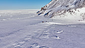 The Cap Hoegh huts on Greenland's north-east coast
