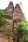 Ruiniform sandstone crags: Braut und Brautigam, Palatinate Regional Nature Park, Germany
