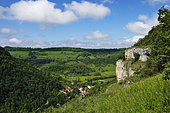 Belvedere, view of the steephead valley of Baume les Messieurs, Granges sur Baume, Jura, France