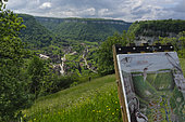 Belvedere, view of the steephead valley of Baume les Messieurs, Granges sur Baume, Jura, France
