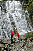 Herisson waterfalls, Eventail waterfall, Menetrux-en-Joux, Jura (39), France