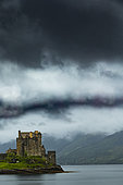 Eilean Donan Castle on the loch Duich, Landscape of Scotland, Great Britain