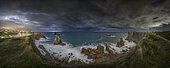 Praia das Illas Lugo Spain. panorama