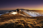 Puy de la Tâche at sunset, Massif Adventif, Monts Dore, Massif, Central, France