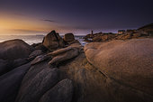 Ploumanac'h Lighthouse (Mean Ruz Lighthouse), Pink Granite Coast, jewel of the Côtes-d'Armor, Brittany, France