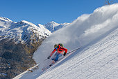 Skier, Aiguille Rouge, les ARCS, Tarantaise, Savoie, Alpes, France