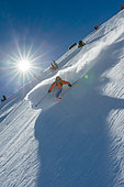Skier, Aiguille Rouge, les ARCS, Tarantaise, Savoie, Alpes, France