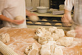 dividing the dough 