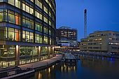 United Kingdom London Regent's Canal Paddington Basin  - New development on the Regent's Canal, near railway station.