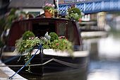 United Kingdom London Regent's Canal Little Venice The Waterside Cafe on the houseboat.