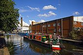 United Kingdom London Regent's Canal Houseboat on the canal along the Eagle Wharf Road.