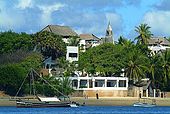 Kenya, Lamu archipelago Shela, sul mare l'hotel Pepponi