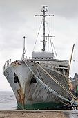 Galeb, Tito's old luxury yacht, now in a state of decay at a shipyard in Rijeka, Croatia