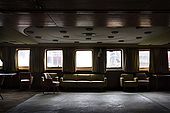The lounge area which once played host to Hollywood stars and world leaders, Galeb, Tito's old luxury yacht, Rijeka, Croatia