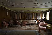The lounge bar has been damaged by water leaking from the ceiling. Galeb, Tito's old luxury yacht, Rijeka, Croatia