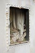 Window through to a cabin on Galeb, Tito's old luxury yacht, Rijeka, Croatia