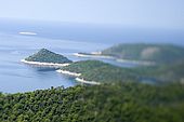Croatia - Lastovo island - View over the Prezba archipelago.
