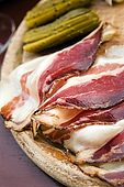 Plate of local meats, Taverna al Ponte, Bassano del Grappa, Veneto, Italy. tel: 0424 503662