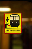 Sweden, Stockholm, Tunnelbana or T-bana (subway), sticker