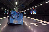 Sweden, Stockholm, Tunnelbana or T-bana (subway), Vreten station, 'pieces of sky', by Takashi Naraha © ADAGP